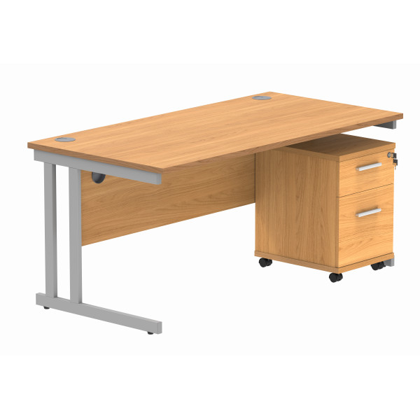 Core Desk With Underdesk Pedestal - 2 or 3 Draw